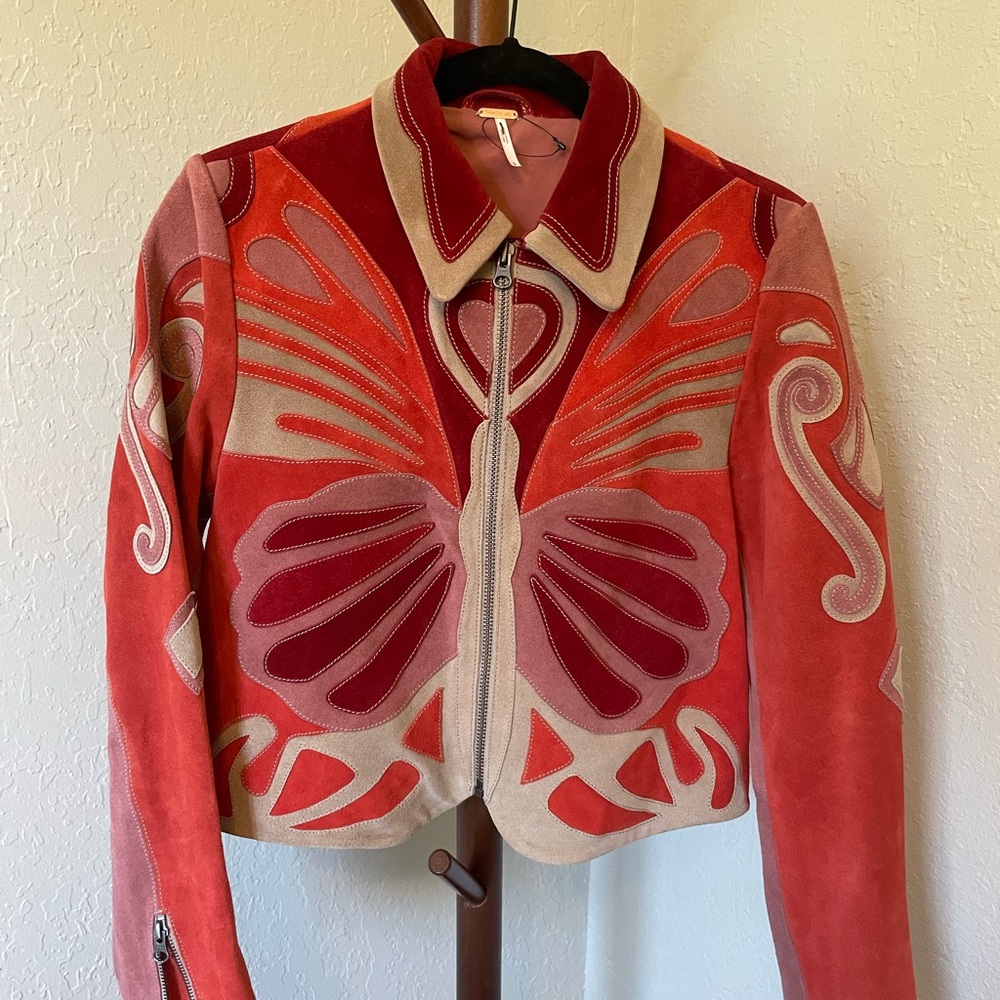 Free People, Stars are psychedelic leather jacket
